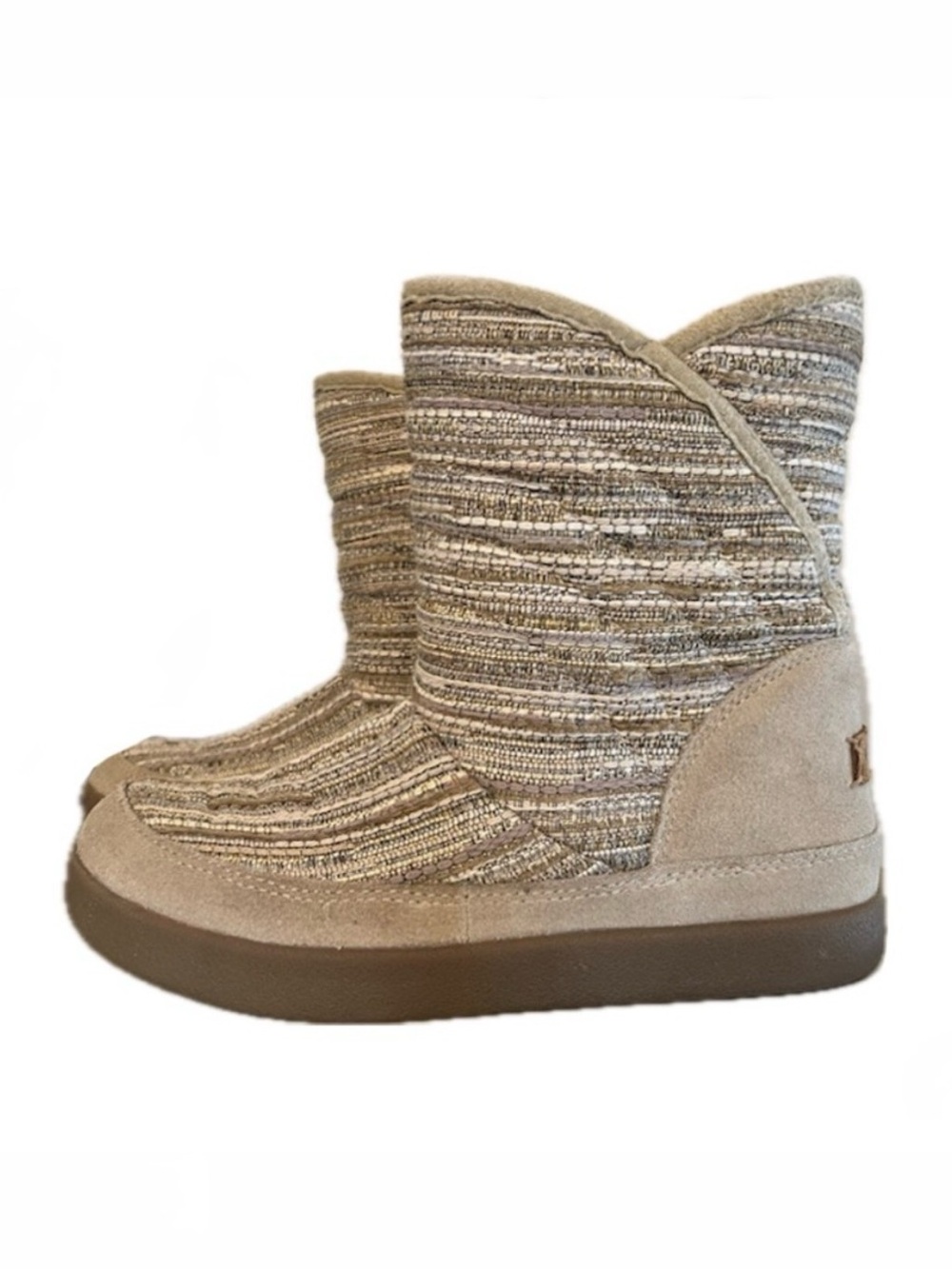 NEW Sanuk Big Bootah Natural Woven Boots, 7